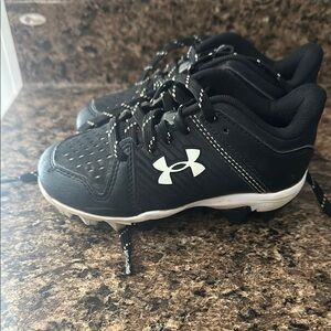 Under Armour Black and White Sneakers with Mesh Upper
